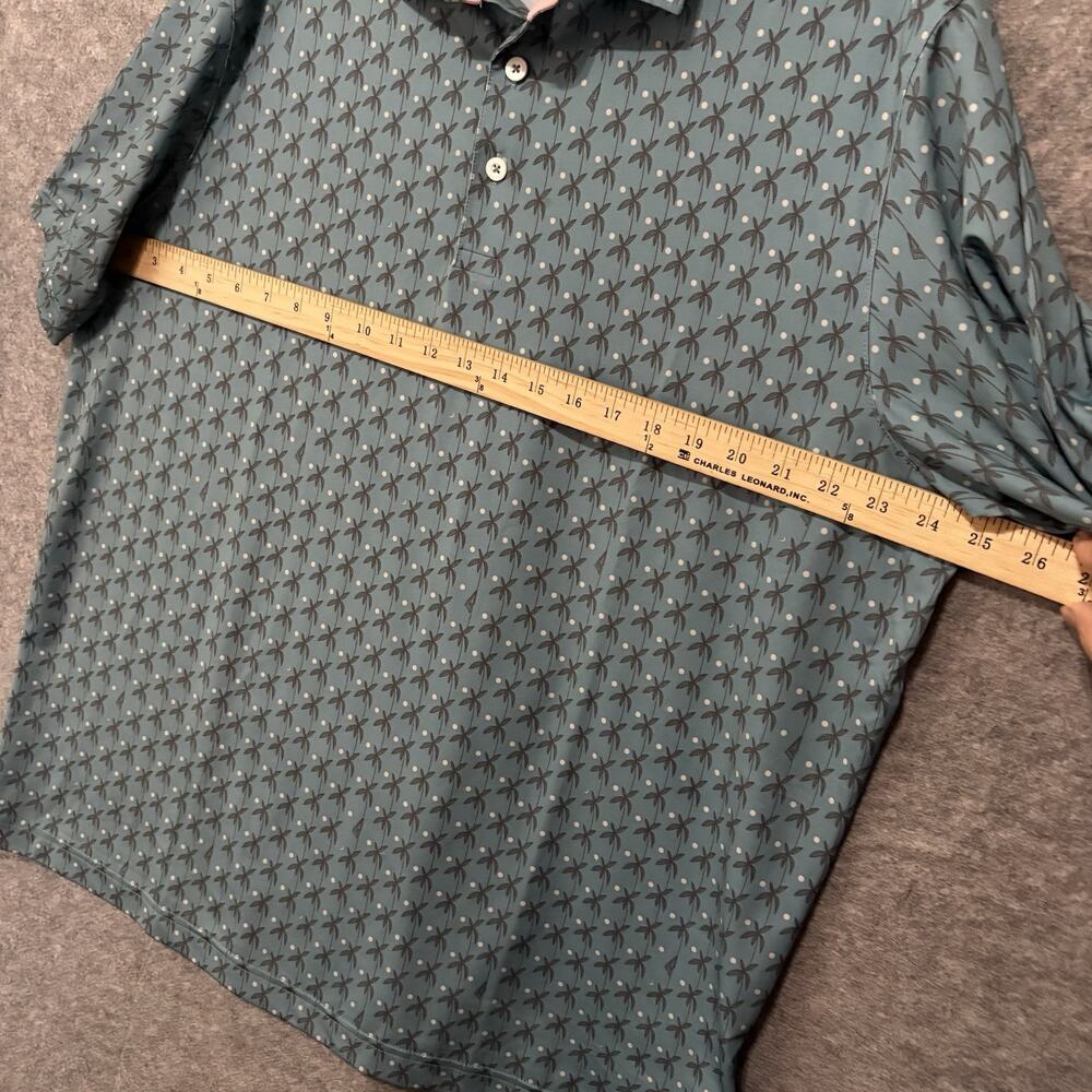 Puma Mattr‎ Palms Golf Polo Mens Sz XL Blue Green Lightweight Stretch - Picture 8 of 8